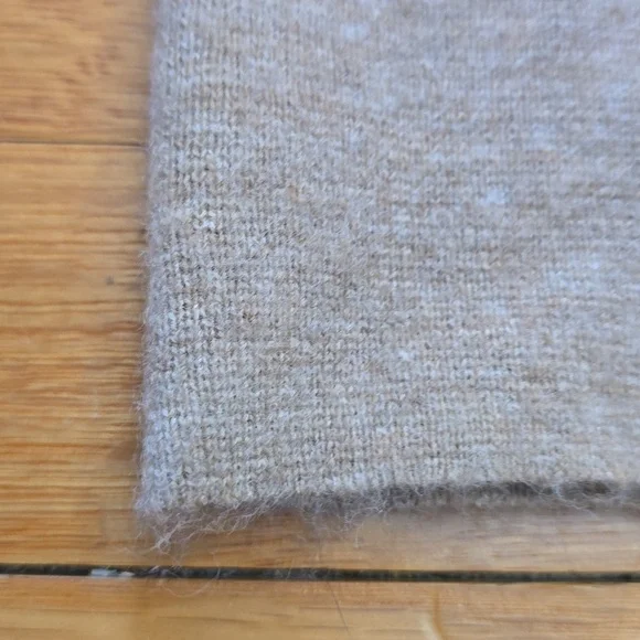 NWT, Aritzia Wilfred, Button Front Mini Cardigan Dress, Heather Gold Camel, L - Picture 11 of 16